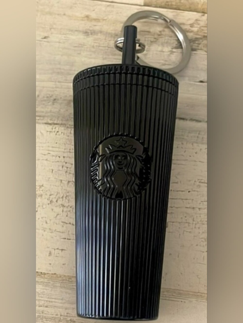 Starbucks Black Ribbed Cold Cup Key Chain - Picture 5 of 5